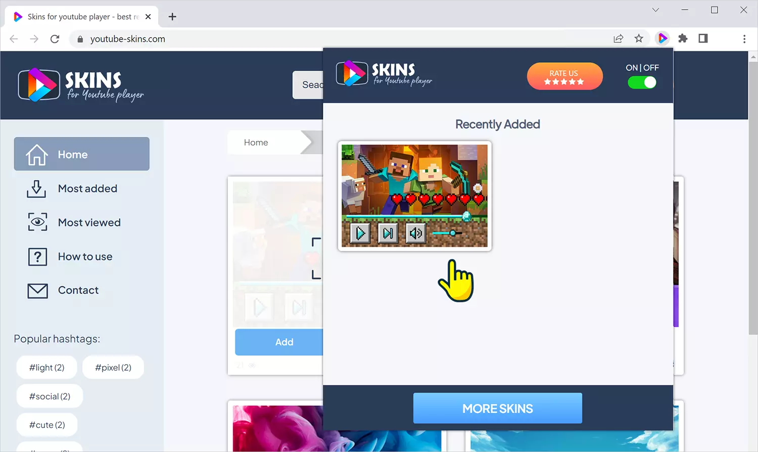 Uploaded skin
